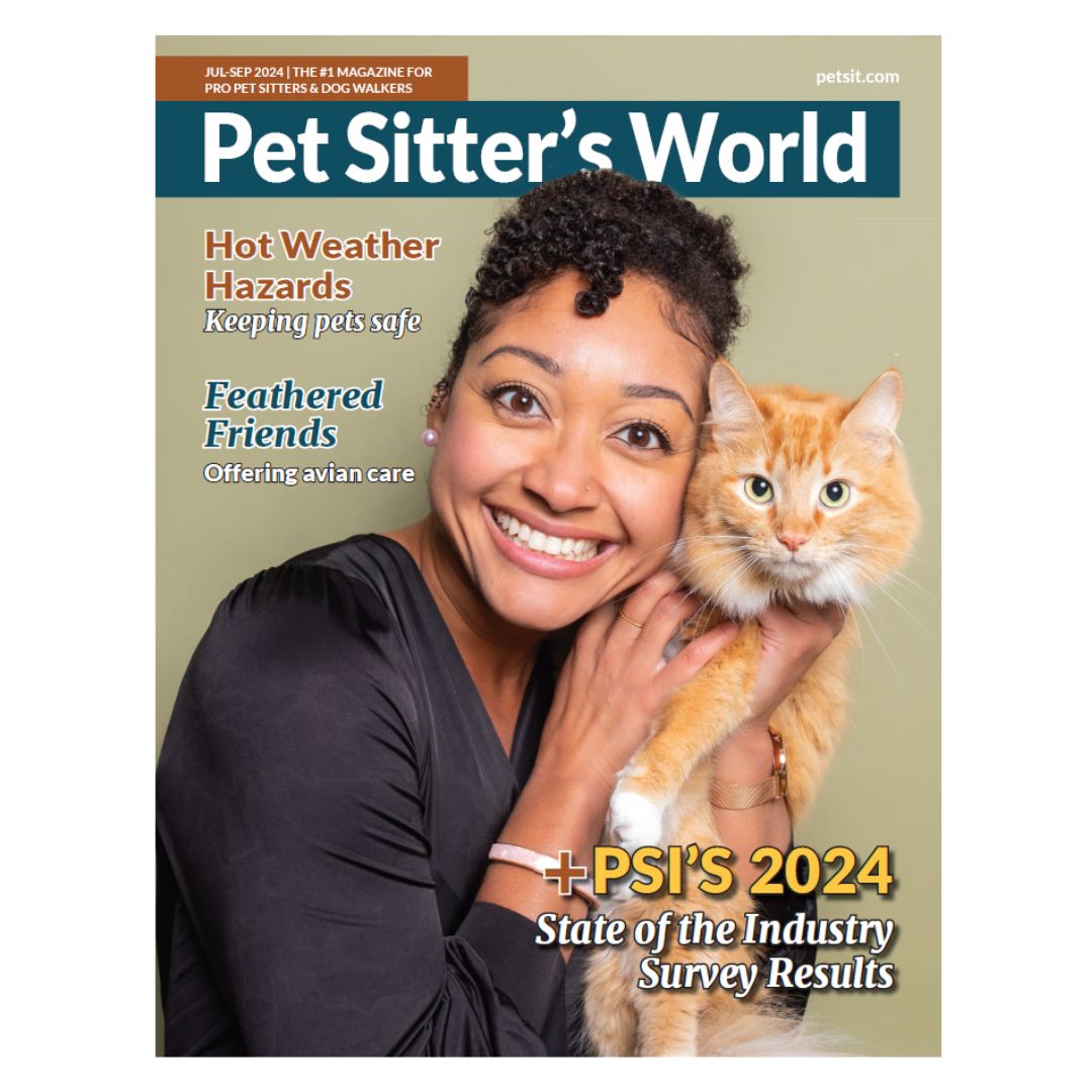 Ashten was featured on the cover of the Jul-Sep 2024 issue of Pet Sitter's World magazine.